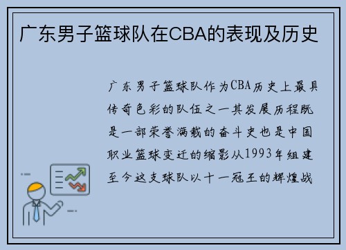 广东男子篮球队在CBA的表现及历史